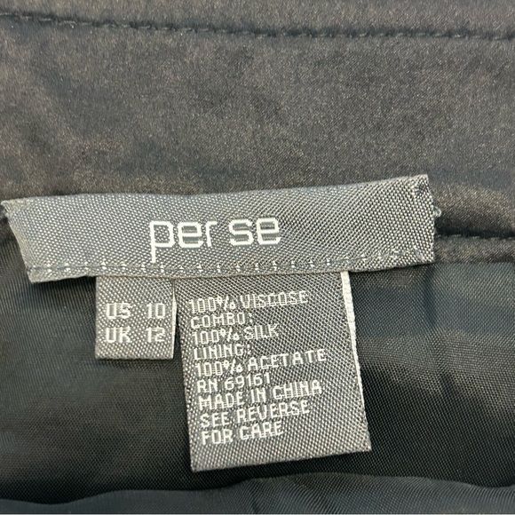 CARLISLE Per Se black white tweed front pleat mini skirt Sz 10 NWOT - Picture 9 of 14